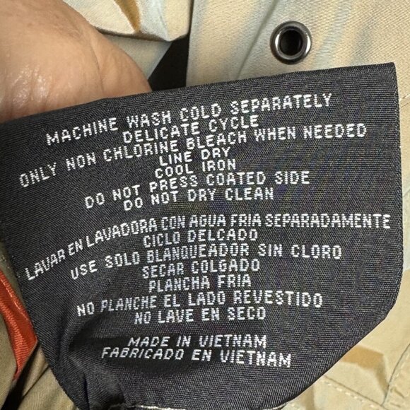 Cole Haan Rain Coat Jacket womens Size Medium topaz Tan Women Iridescent Hooded - Picture 8 of 10